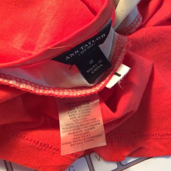 Ann Taylor Orange Lace Overlay Sleeveless Top S - Picture 5 of 6